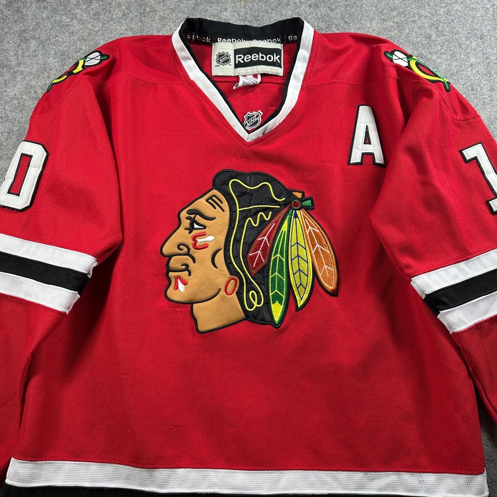 Reebok Chicago Blackhawks Hockey Jersey Mens 48 Red Patrick Sharp 10 Stitched A